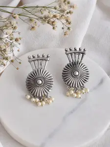 DASTOOR Contemporary Silver Drop Earrings