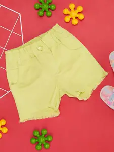 Pantaloons Junior Girls Mid-Rise Cotton Regular Shorts