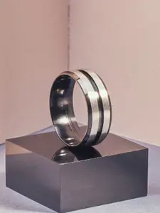 SALTY 92.5 Stainless Steel Eclipse Band Ring