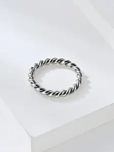 SALTY Stainless Steel Twisted Band Finger Rings