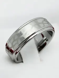 SALTY Stainless Steel Brushed Band Finger Rings
