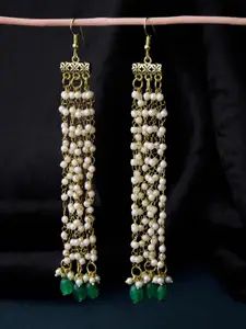 ATIBELLE Gold Plated Beaded Drop Earrings