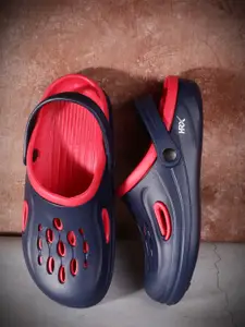 HRX by Hrithik Roshan Men Navy Blue Self Design Rubber Clogs