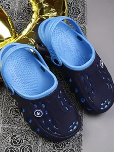 HRX by Hrithik Roshan Men Navy Blue Self Design Rubber Clogs