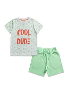 JusCubs Boys Printed T-shirt with Shorts