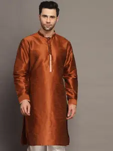 Utsav Fashion Art Silk Mandarin Collar Kurta