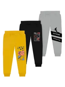 BAESD Boys Pack Of 3 Printed Mid Rise Joggers