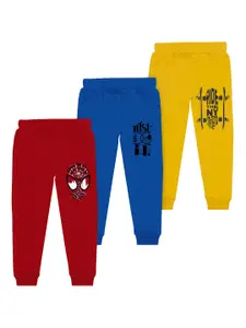 BAESD Boys Pack Of 3 Printed Mid Rise Joggers