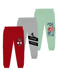 BAESD Boys Pack Of 3 Printed Mid Rise Joggers