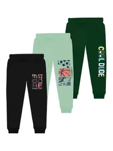 BAESD Boys Pack Of 3 Printed Mid Rise Joggers