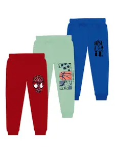 BAESD Boys Pack Of 3 Printed Mid Rise Joggers