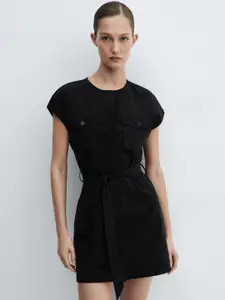 MANGO Sheath Mini Dress with Belt