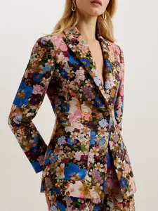 Ted Baker Floral Printed Single-Breasted Casual Blazer