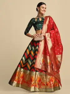 KALINI Semi-Stitched Lehenga & Unstitched Blouse With Dupatta