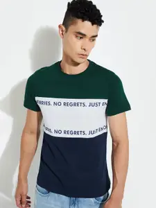 max Typography Printed Pure Cotton Casual T-shirt