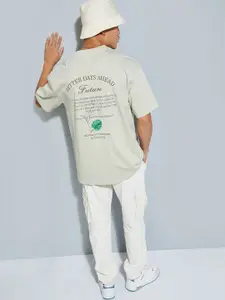 max URB_N Men Back Printed Oversized T-shirt