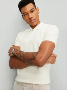 max Textured Polo Collar Casual T-shirt