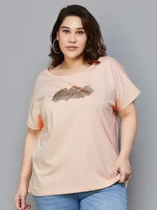 Nexus by Lifestyle Plus Size Print Extended Sleeves Cotton Top