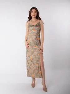 Stylecast X Hersheinbox Floral Print Cowl Neck Maxi Dress