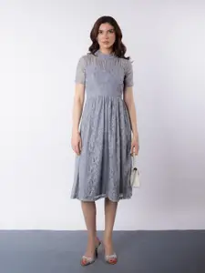 Stylecast X Hersheinbox Floral Lace A-Line Midi Dress