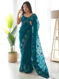 Saree mall Embellished Sequinned Net Saree