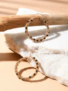 Accessorize Beaded Circular Drop Earrings