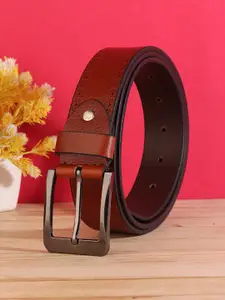 HENEDA Men Textured Leather Belt