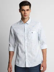 Louis Philippe Sport Slim Fit Floral Printed Cotton Casual Shirt