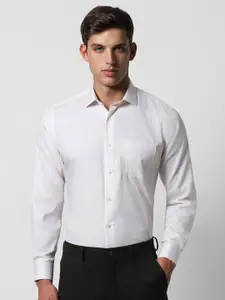 Van Heusen Micro Ditsy Self Design Spread Collar Long sleeves Formal Shirt