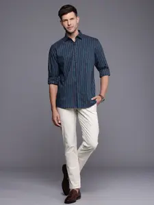 Louis Philippe Sport Slim Fit Striped Casual Shirt