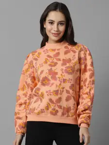 Allen Solly Woman Floral Printed High Neck Sweatshirt