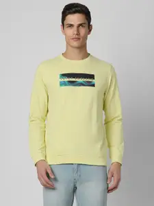 Peter England Casuals Graphic Printed Crew Neck Pullover Sweatshirt