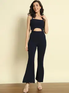 Trend Arrest Shoulder Strap Top With Trousers