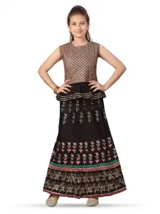 BAESD Girls Printed Ready to Wear Lehenga & Choli