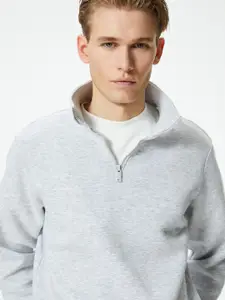 Koton Mock Collar Long Sleeves Sweatshirt