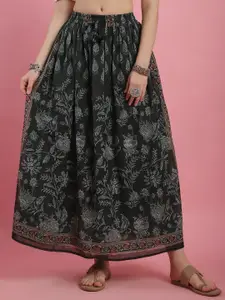 Prakrti Printed Pure Cotton Flared Maxi Skirts