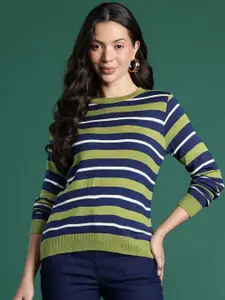 DressBerry Pure Acrylic Striped Pullover