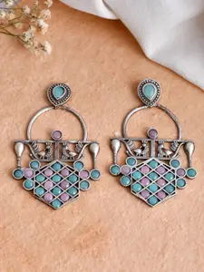 DASTOOR Silver Contemporary Drop Earrings