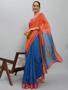 RACHNA Striped Printed Saree