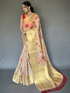 SGF11 Floral Zari Art Silk Pochampally Saree