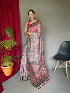 SGF11 Floral Schiffli Silk Cotton Chanderi Saree