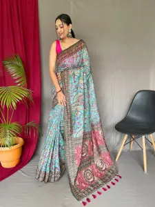 SGF11 Kalamkari Printed Silk Cotton Chanderi Saree
