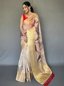 SGF11 Floral Printed Pochampally Saree