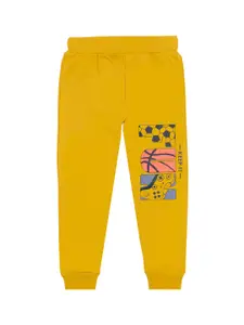 BAESD Boys Typography Printed Cotton Joggers