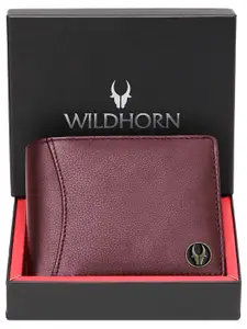 WildHorn Men Leather RFID Two Fold Wallet