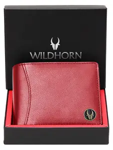 WildHorn Men Leather Two Fold Wallet