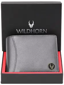 WildHorn Men Leather RFID Two Fold Wallet