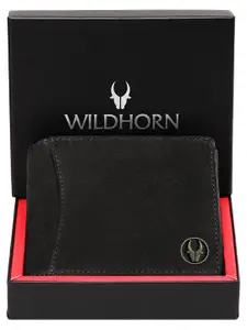 WildHorn Men Leather RFID Two Fold Wallet
