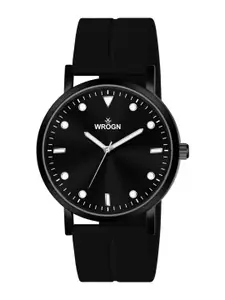 WROGNMen Textured Dial & Silicon Straps Analogue Watch HOBWRG0465