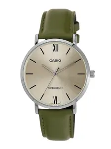 CASIO Men Dial & Leather Straps Analogue Watch A2320